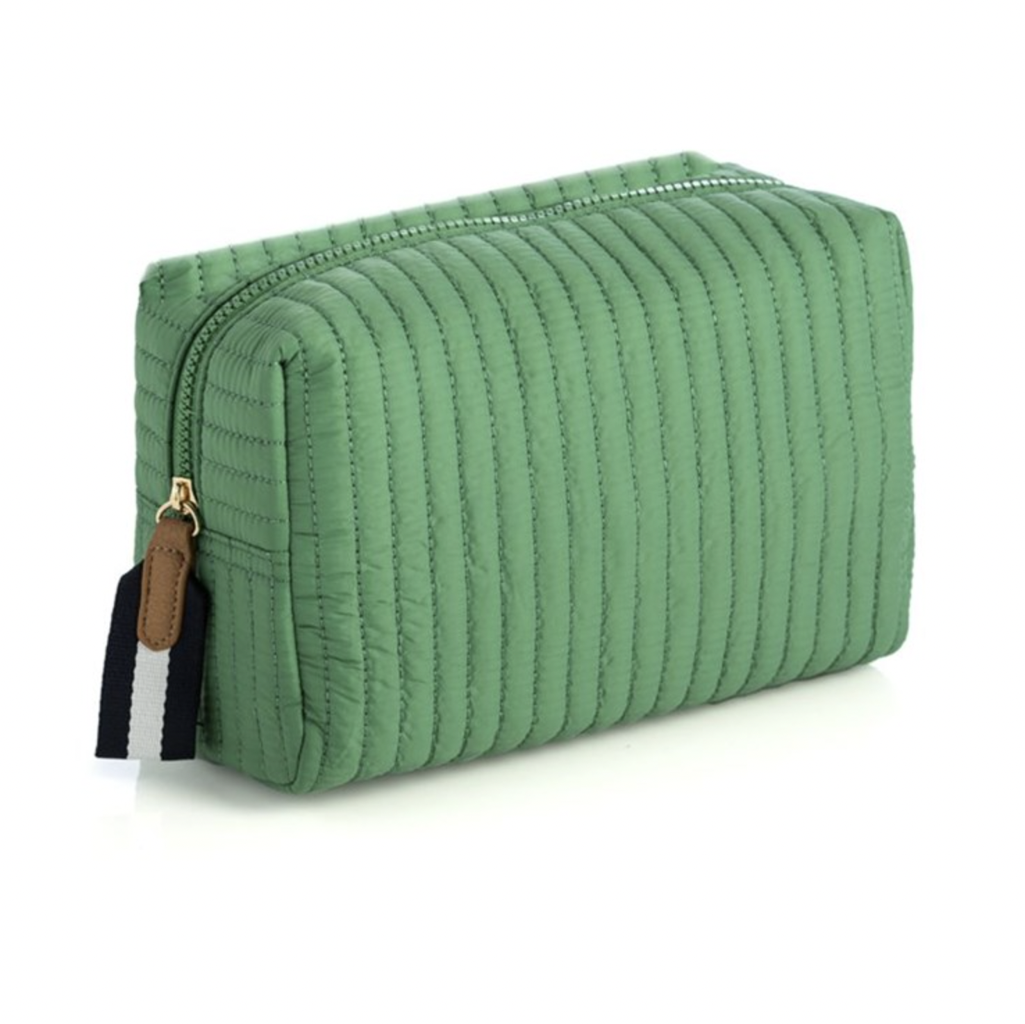 Shiraleah EZRA LARGE BOXY COSMETIC BAG, GREEN Shiraleah EZRA LARGE BOXY COSMETIC BAG, GREEN