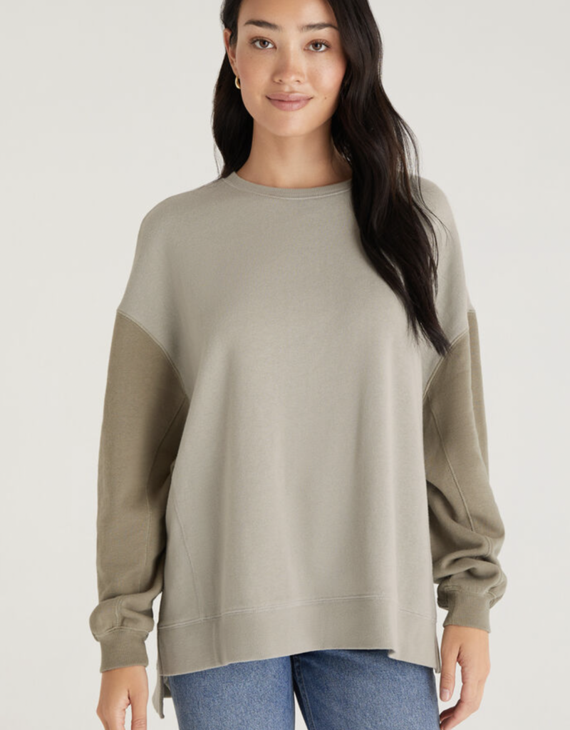 Z SUPPLY COLORBLOCK MODERN WEEKENDER, PALE JADE