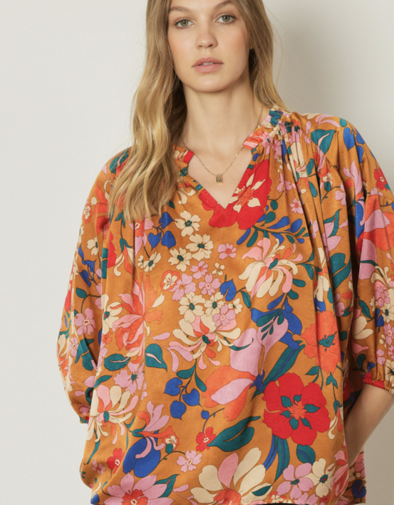 ENTRO KARINA FLORAL BLOUSE