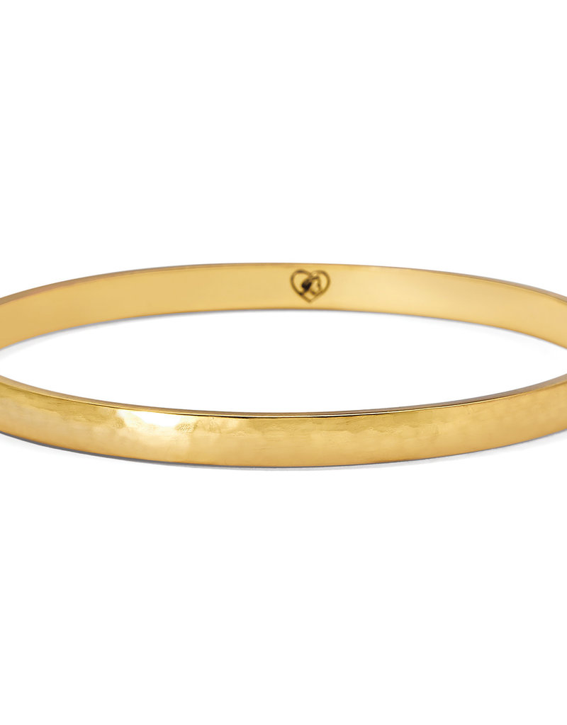 BRIGHTON MARS NARROW BANGLE-BRUSHED GOLD