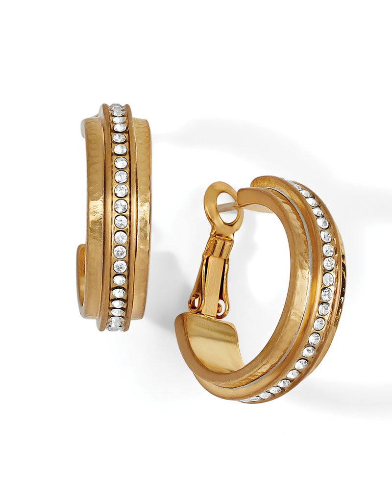 BRIGHTON MERIDIAN LUMENS NEXUS GOLD HOOP EARRINGS