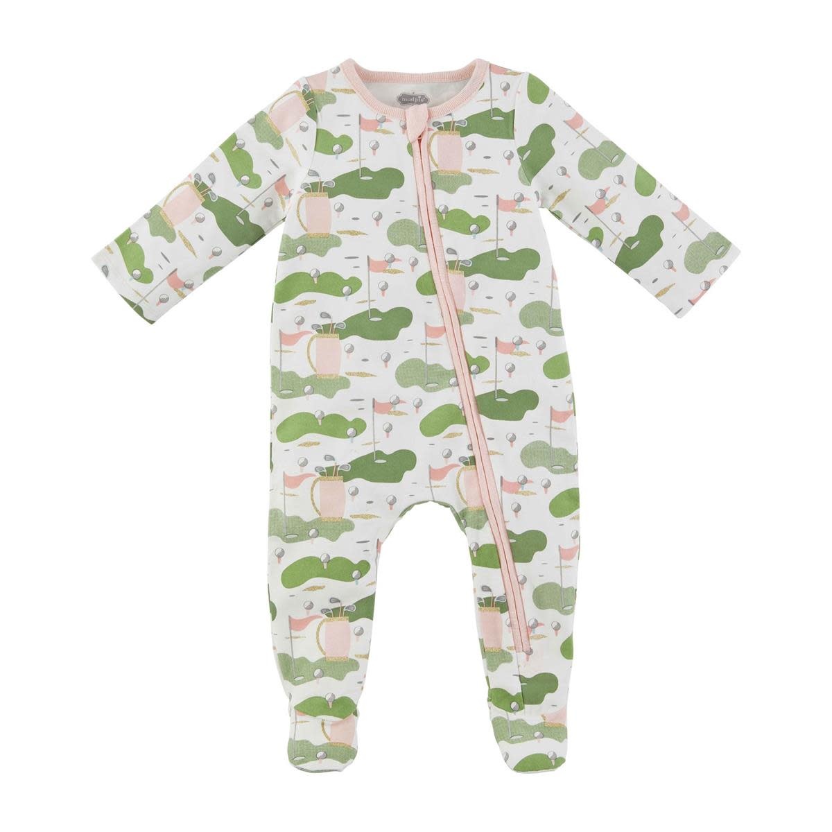 MUD PIE PINK GOLF SLEEPER 6-9 MONTHS