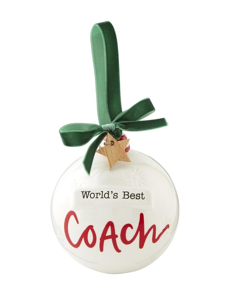 MUD PIE BEST COACH ORNAMENT