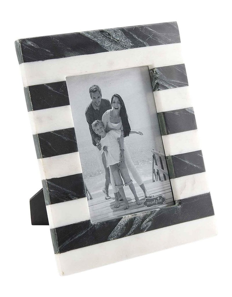 MUD PIE LARGE STRIPE MARBLE FRAME