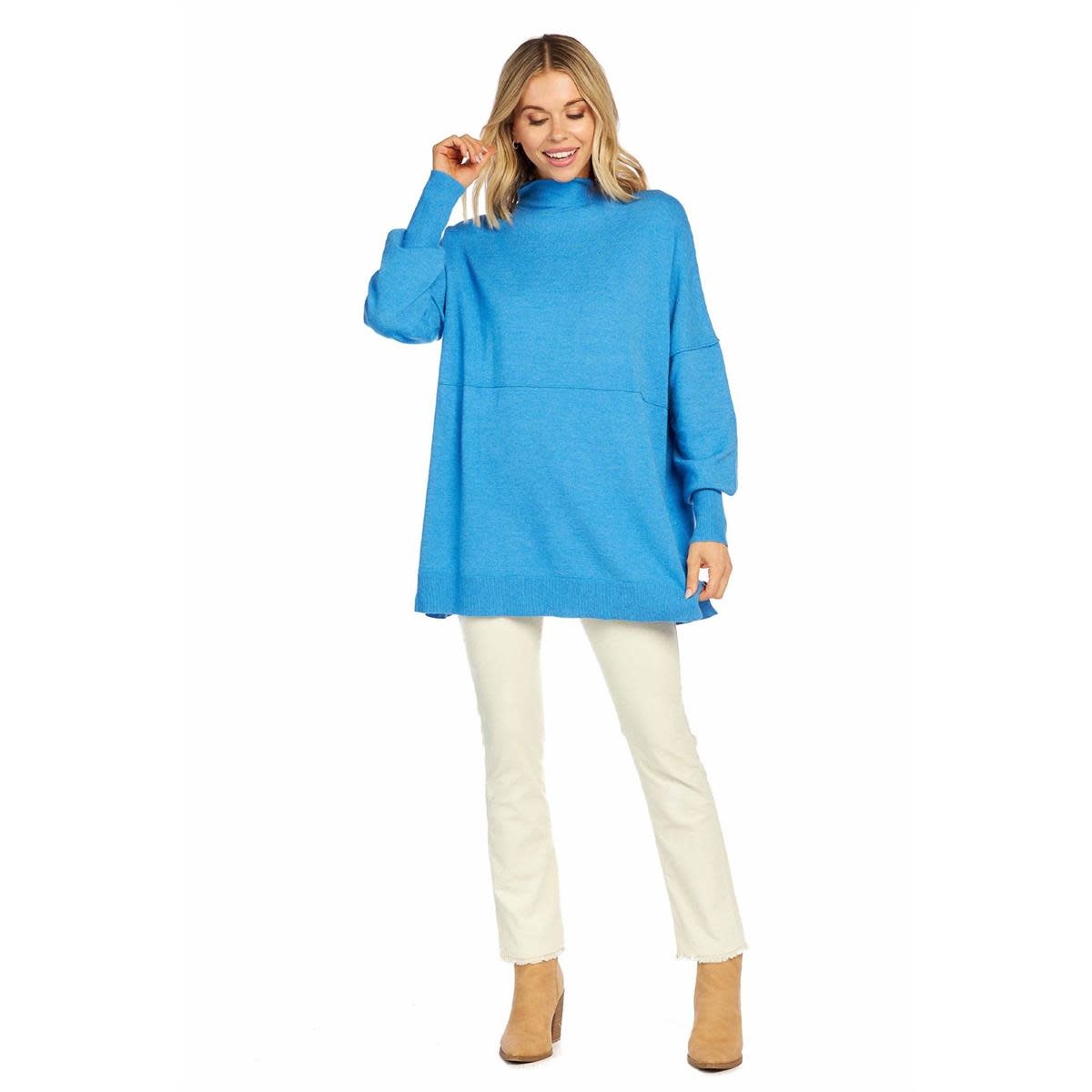 MUD PIE RIVERS MOCK NECK SWEATER O/S MUD PIE RIVERS MOCK NECK SWEATER O/S
