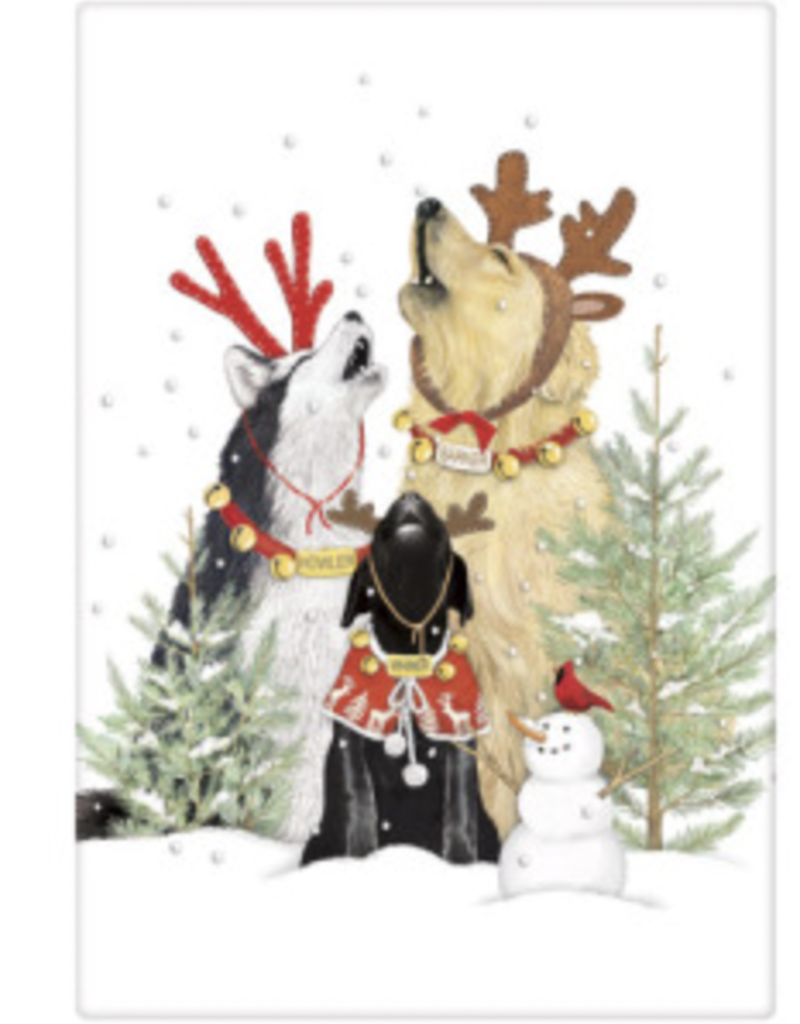 HOWLING DOGS BAGGED TOWEL