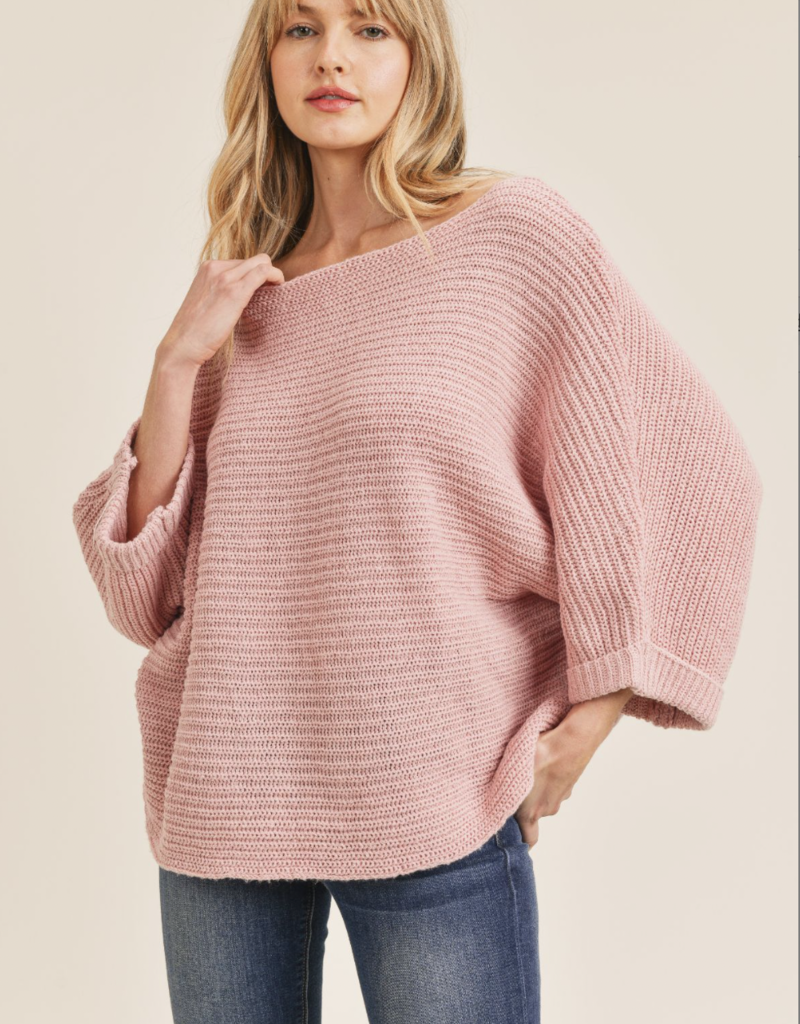 SADIE & SAGE CHALET SWEATER-BLUSH