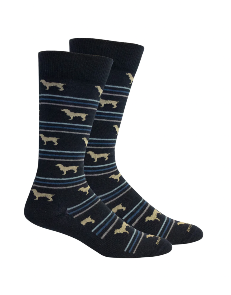 BROWN DOG HOSIERY BOYKIN STRIPE-NAVY