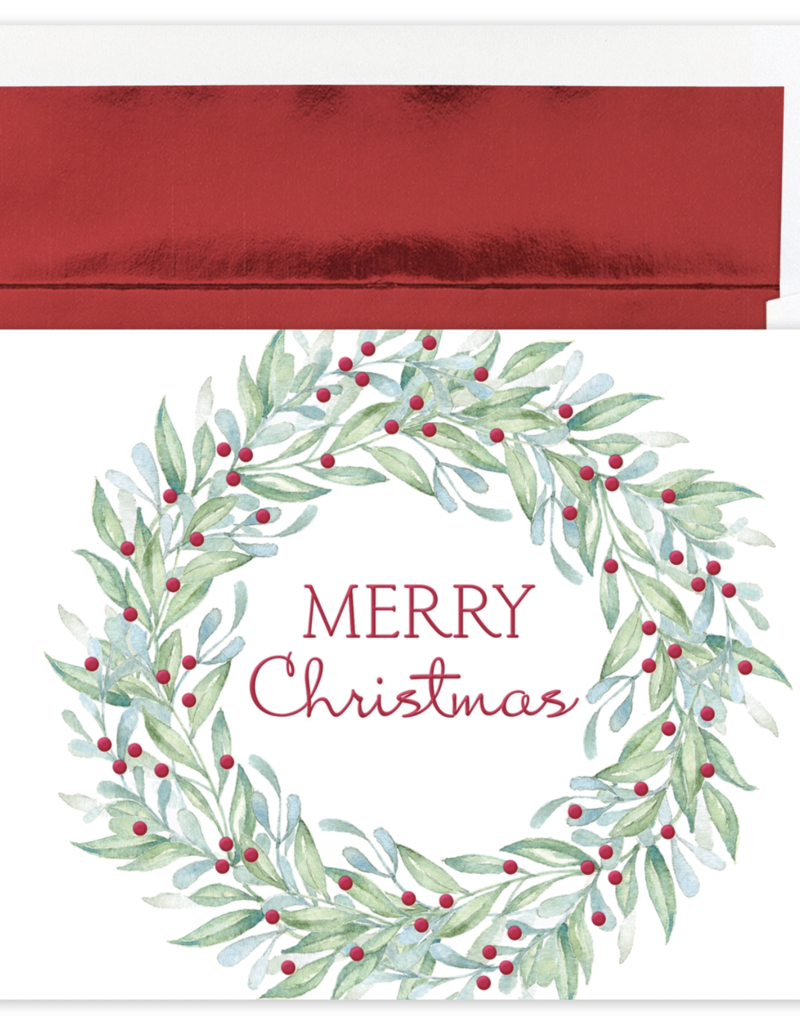 MASTERPIECE STUDIOS BOXED HOLIDAY CARDS-SIMPLE WREATH