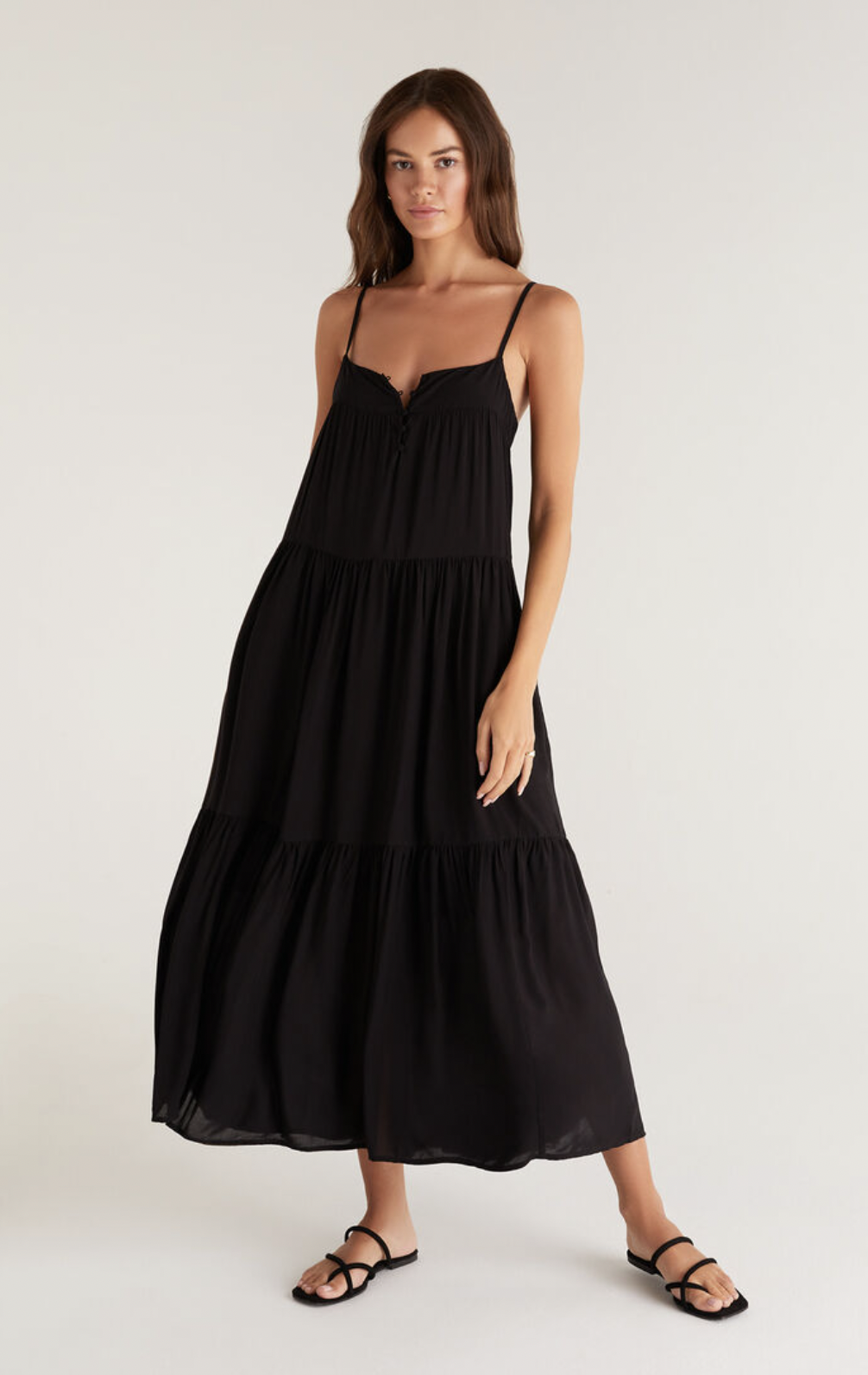 Z SUPPLY WAVERLY MAXI DRESS-BLACK Z SUPPLY WAVERLY MAXI DRESS-BLACK