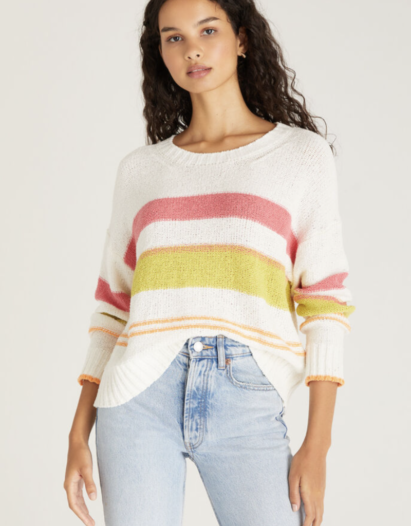 Z SUPPLY BLOCK STRIPE SWEATER