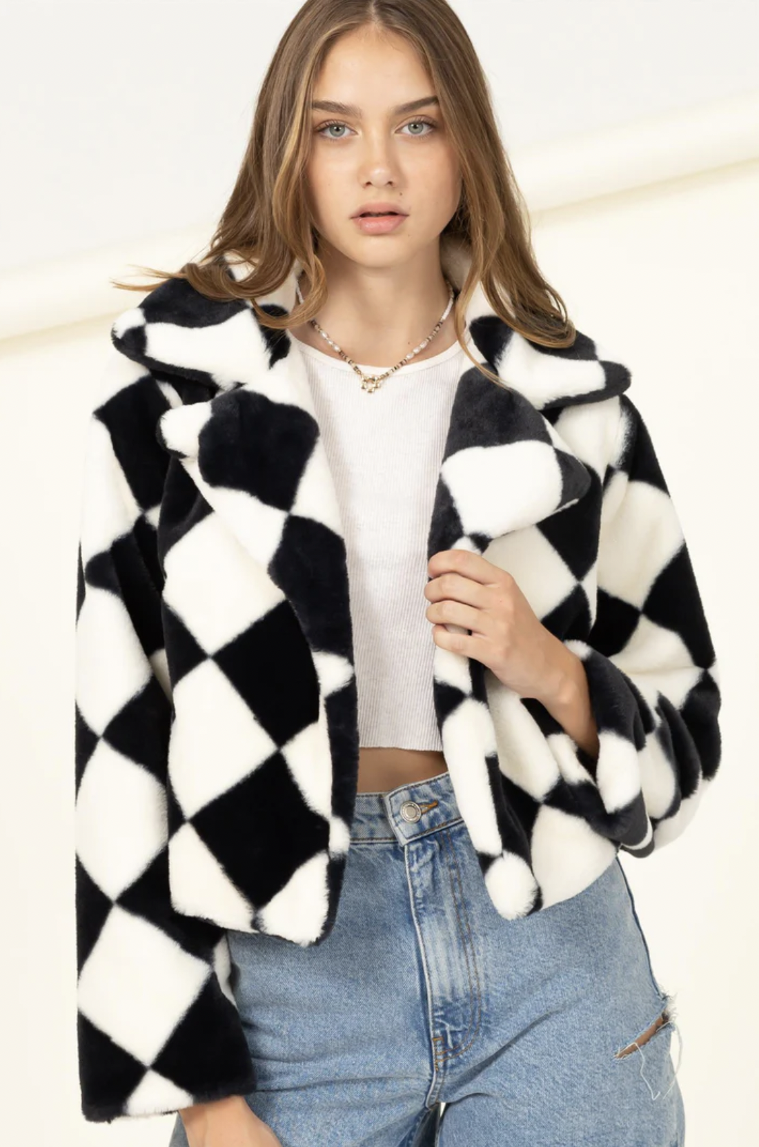HYFVE HARLEQUEEN JACKET-BLK/WHITE HYFVE HARLEQUEEN JACKET-BLK/WHITE