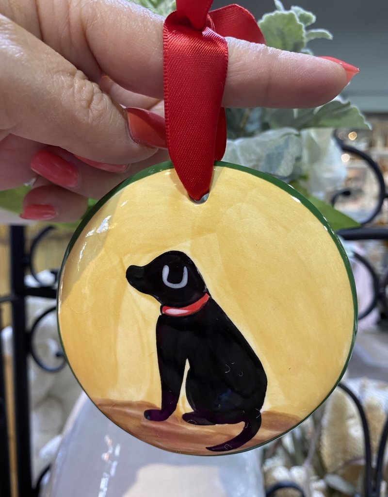 NOLA WATKINS BLACK LAB ORNAMENT- PERSONALIZABLE