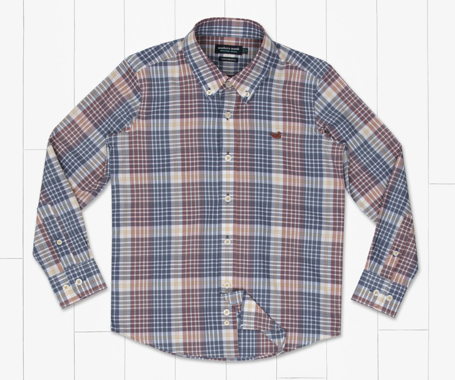 SOUTHERN MARSH BAYAMON PERFORMANCE DRESS DHIRT-SLATE/NAVY SOUTHERN MARSH BAYAMON PERFORMANCE DRESS DHIRT-SLATE/NAVY