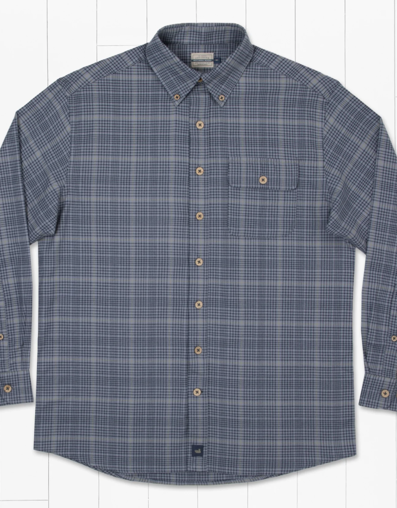 SOUTHERN MARSH MONTEVALLO HOUNDSTOOTH FLANNEL-SLATE&NAVY