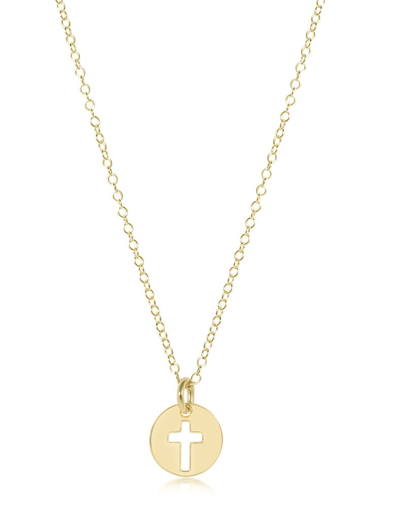 ENEWTON 16" NECKLACE GOLD-BLESSED SMALL GOLD DISC