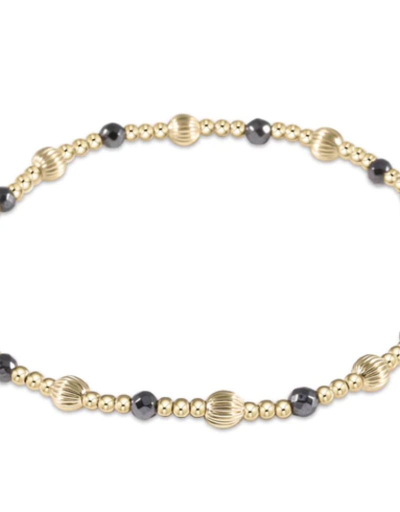 ENEWTON DIGNITY SINCERITY PATTERN 4MM BEAD BRACELET - HEMATITE