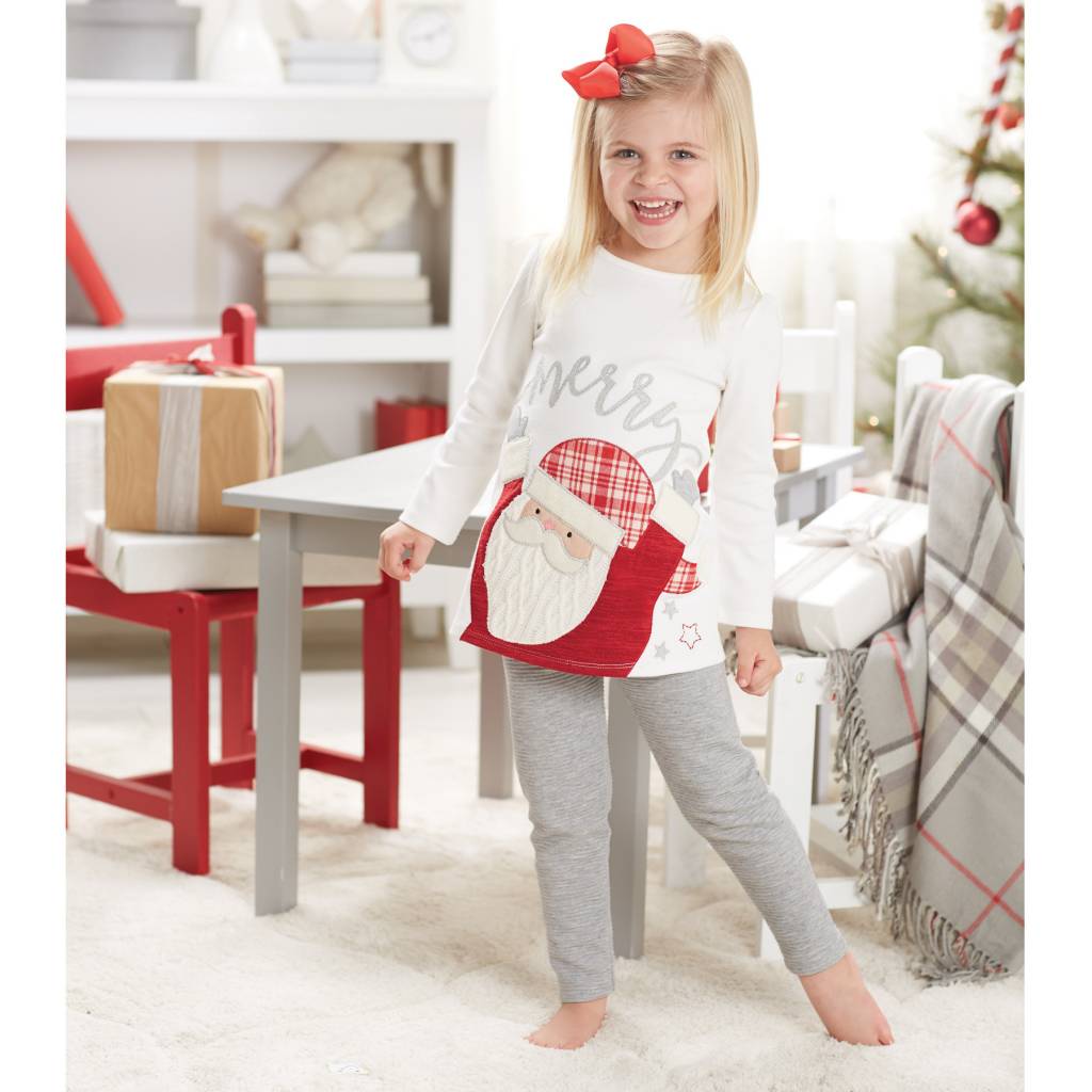 MUD PIE SANTA TUNIC & LEGGING SET MUD PIE SANTA TUNIC & LEGGING SET