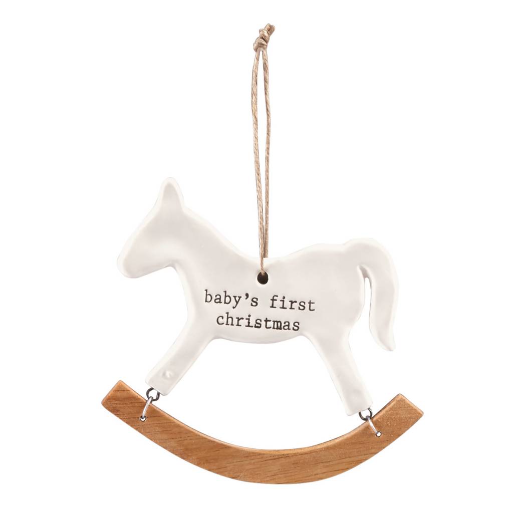 MUD PIE ROCKING HORSE ORNAMENT MUD PIE ROCKING HORSE ORNAMENT