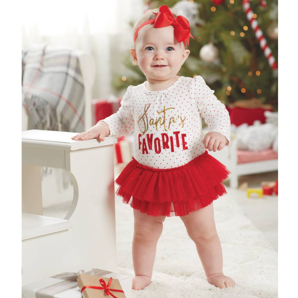 MUD PIE SANTA'S FAVORITE TUTU CRAWLER MUD PIE SANTA'S FAVORITE TUTU CRAWLER