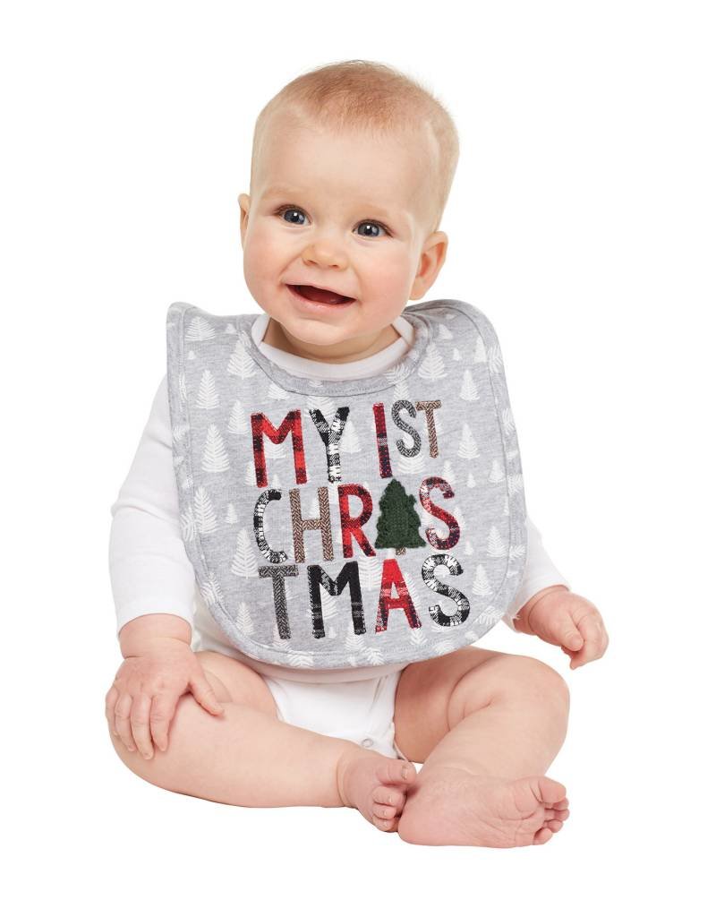MUD PIE MY FIRST CHRISTMAS ALPINE BIB