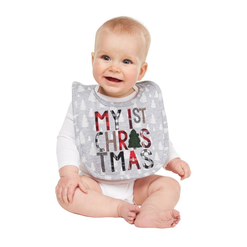 MUD PIE MY FIRST CHRISTMAS ALPINE BIB