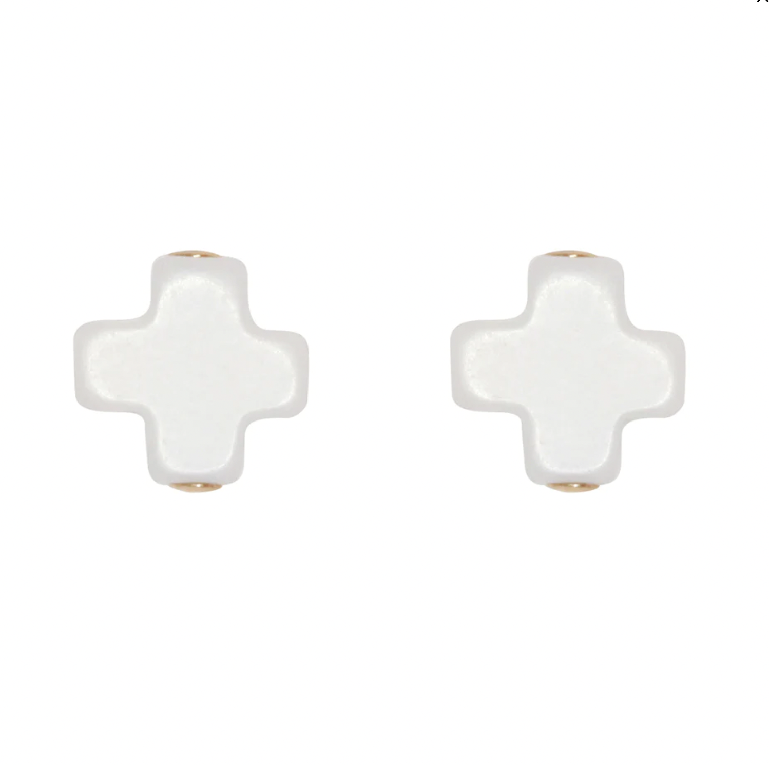 ENEWTON SIGNATURE CROSS STUD - OFF-WHITE