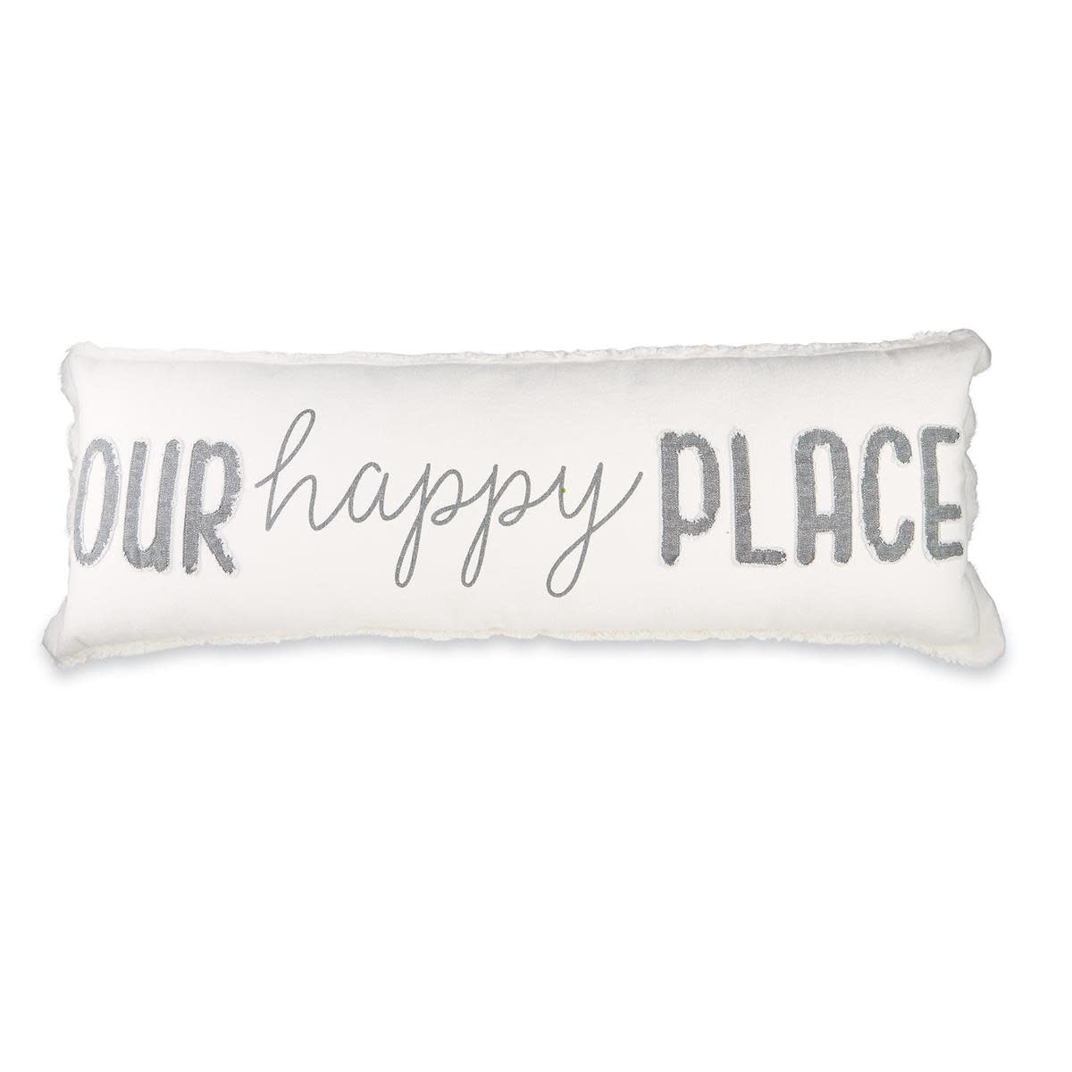 MUD PIE OUR HAPPY PLACE PILLOW MUD PIE OUR HAPPY PLACE PILLOW