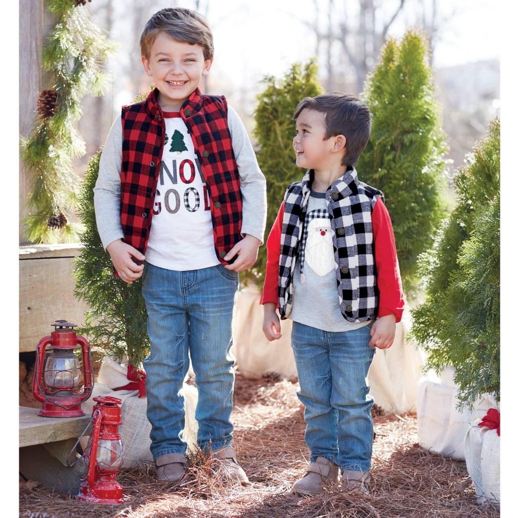 MUD PIE BUFFALO CHECK VEST MUD PIE BUFFALO CHECK VEST