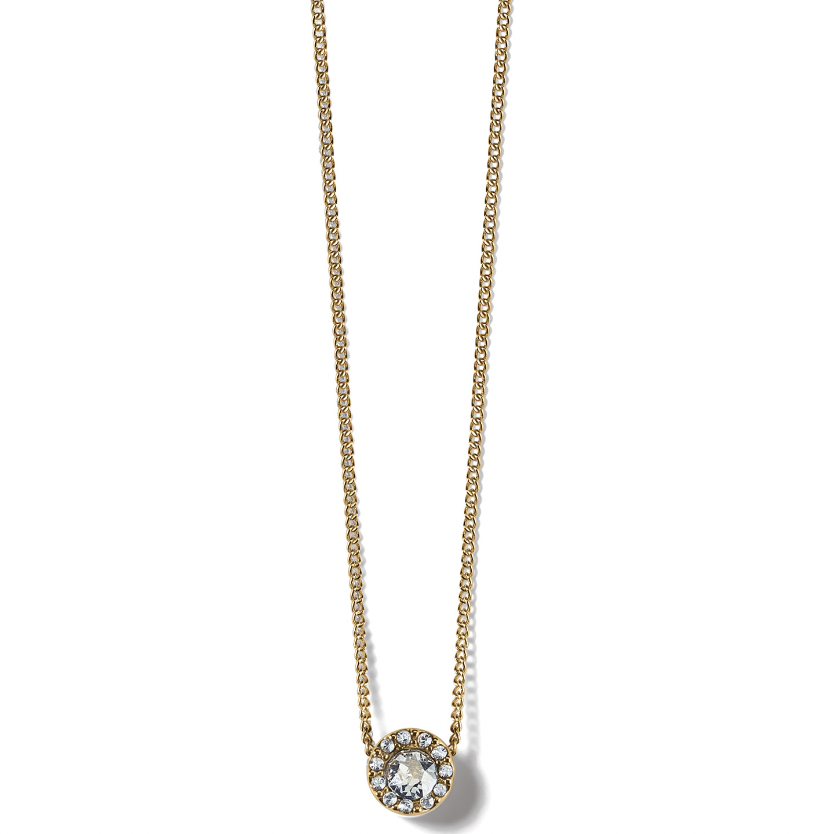 BRIGHTON ILLUMINA SOLITAIRE NECKLACE-GOLD