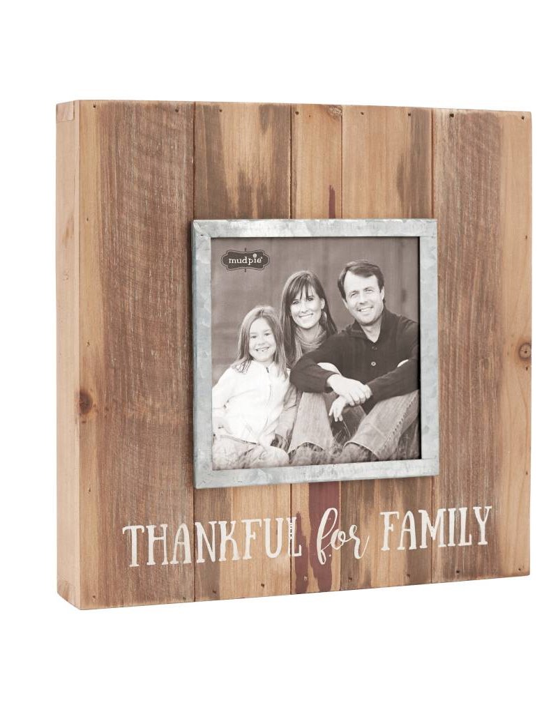 MUD PIE THANKFUL FOR FAMILY TIN FRAME