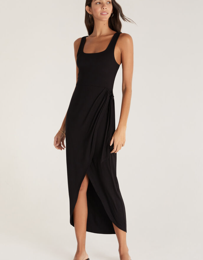 Z SUPPLY DREAMLAND SARONG DRESS-BLACK