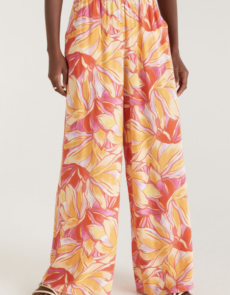 Z SUPPLY CHARMAINE STAINED GLASS PANT-PAPAYA GLOW