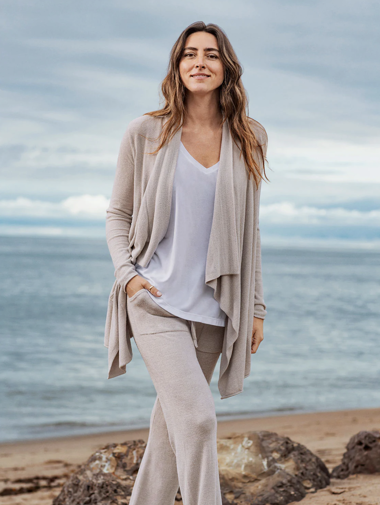 BAREFOOT DREAMS CozyChic Ultra Lite Hi/Lo Cardi