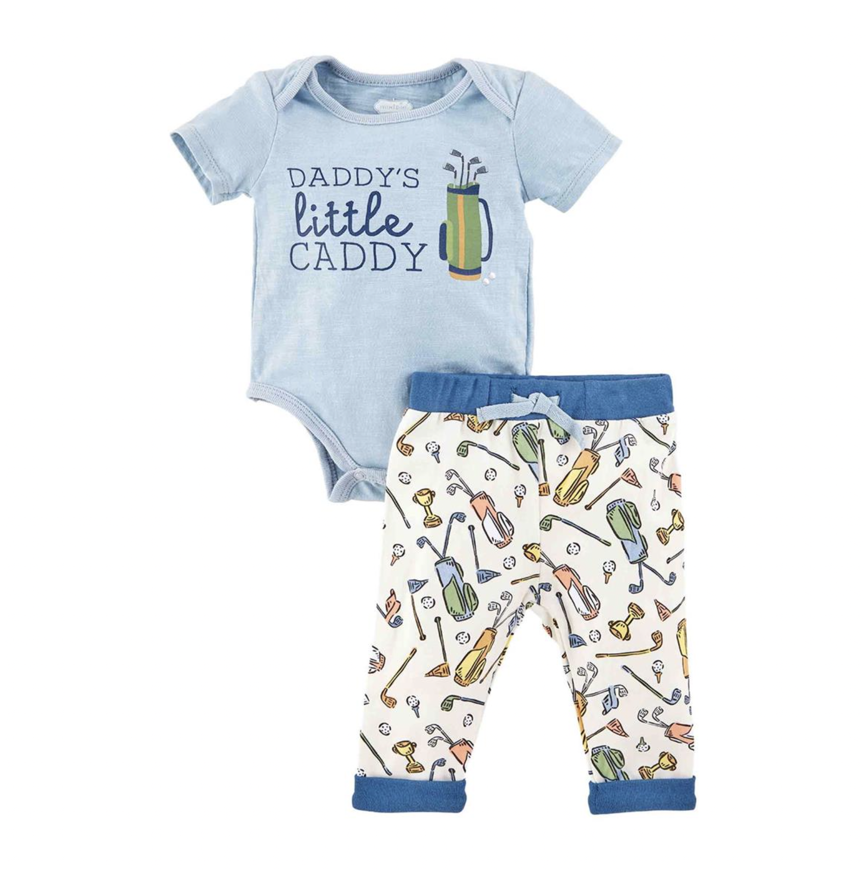 MUD PIE LITTLE CADDY CRAWLER & PANT SET MUD PIE LITTLE CADDY CRAWLER & PANT SET