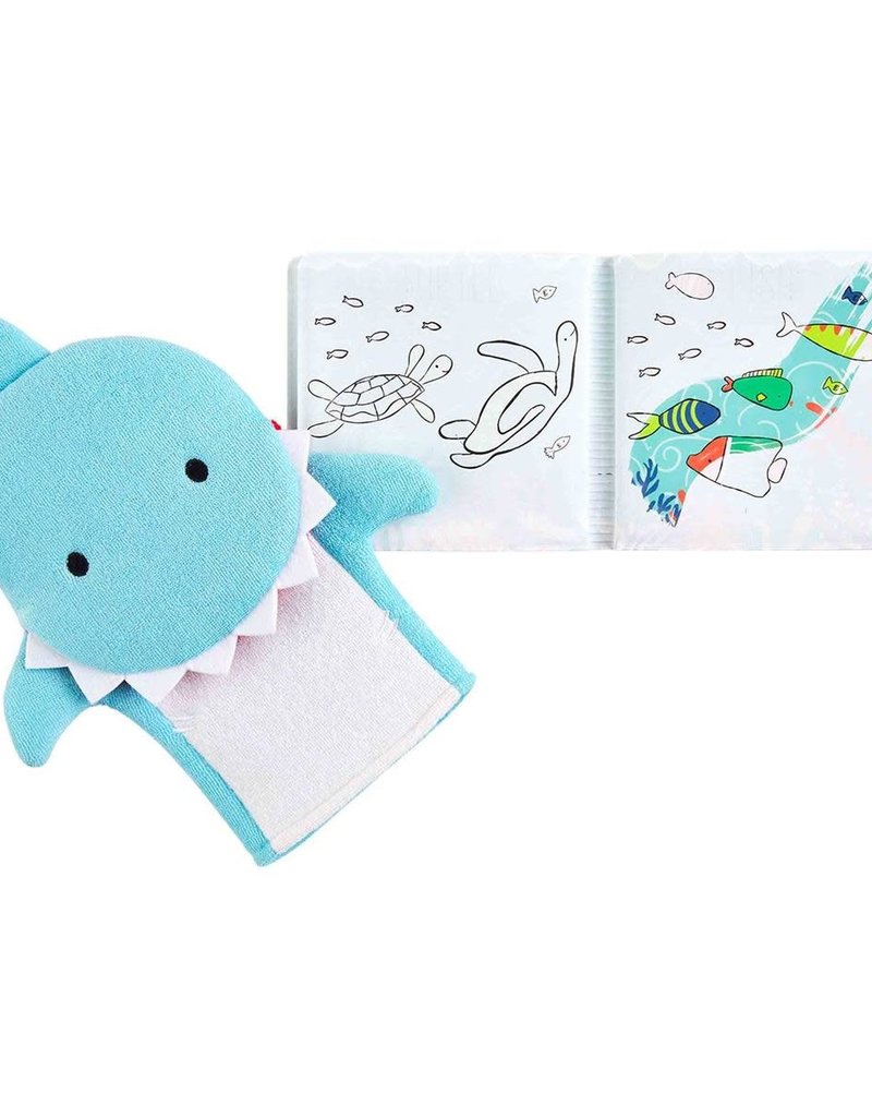 MUD PIE SHARK BATH BOOK SET