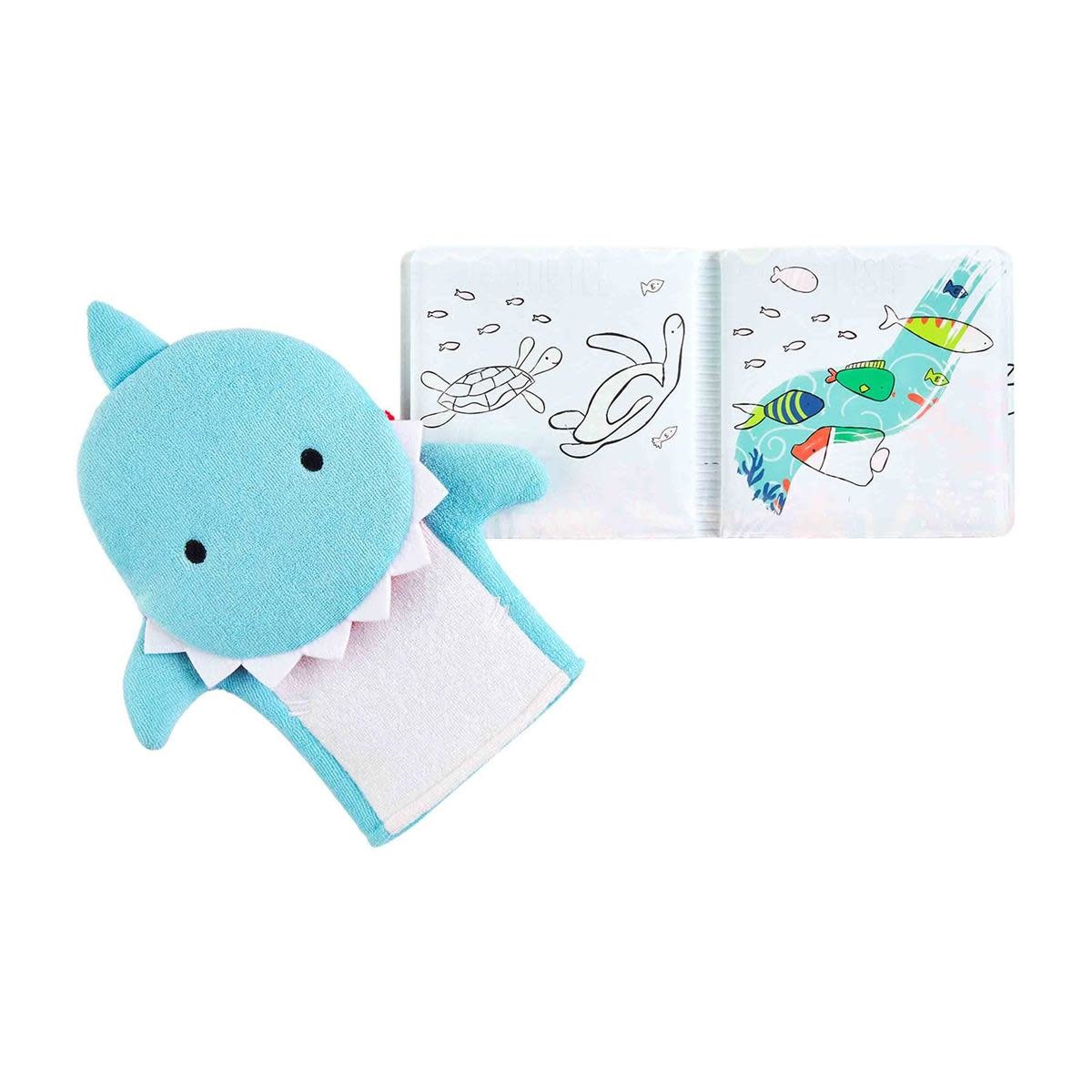 MUD PIE SHARK BATH BOOK SET