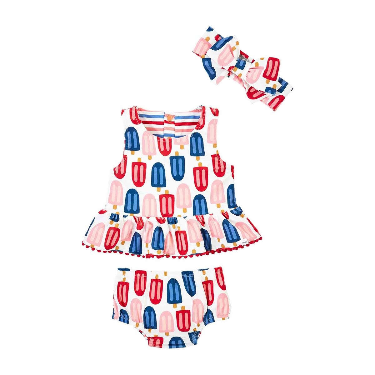 MUD PIE POPSICLE/STRIPE REVERSIBLE SWIMSUIT & HEADBAND SET MUD PIE POPSICLE/STRIPE REVERSIBLE SWIMSUIT & HEADBAND SET