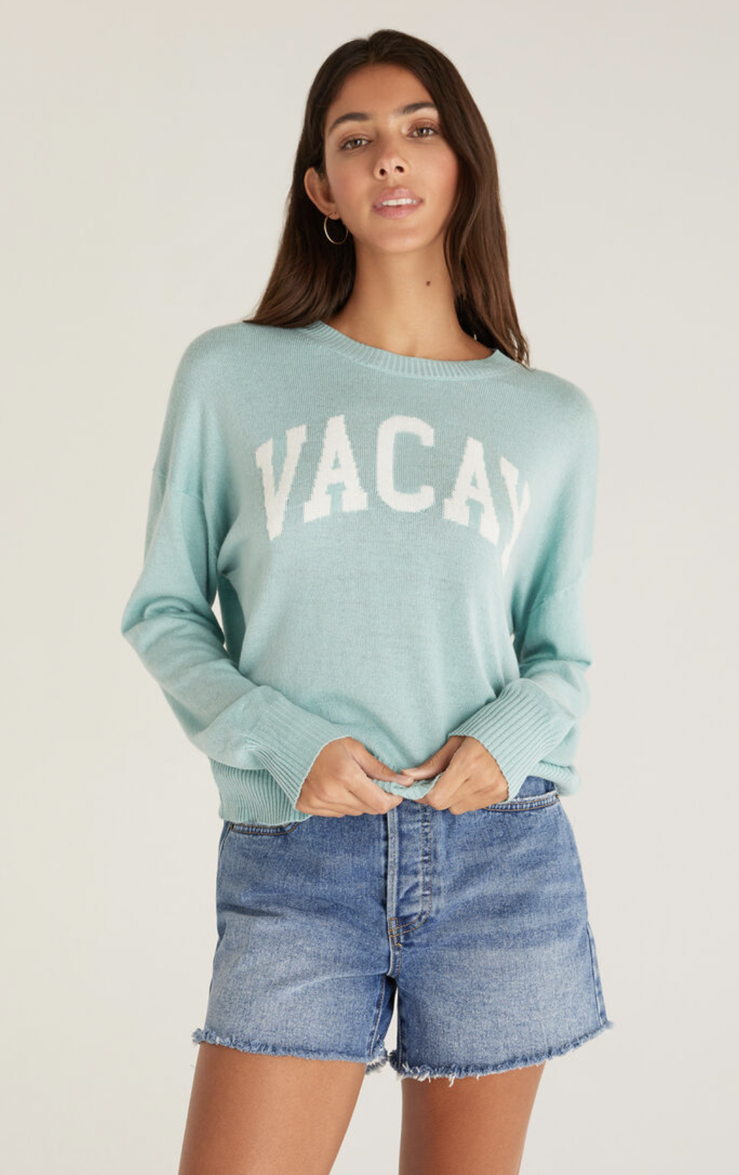 Z SUPPLY VACAY SWEATER-OASIS BLUE Z SUPPLY VACAY SWEATER-OASIS BLUE