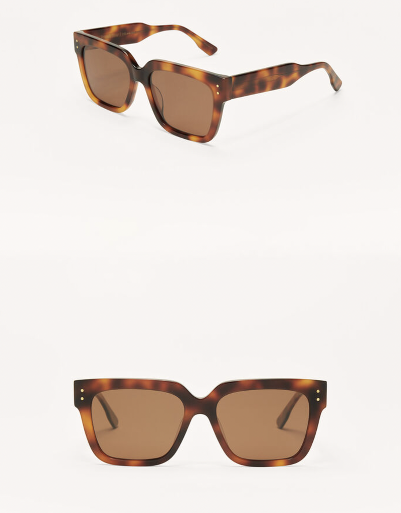 Z SUPPLY BRUNCH TIME SUNGLASSES-BROWN TORTOISE-BROWN