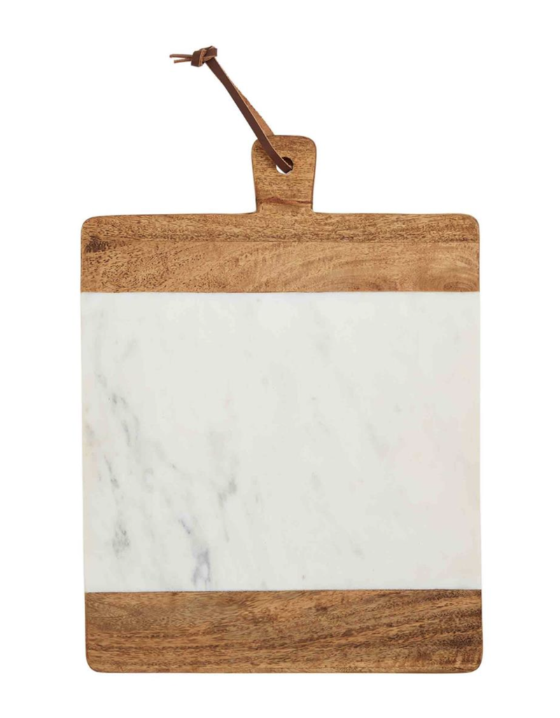 MUD PIE SQUARE MARBLE/WOOD BOARD