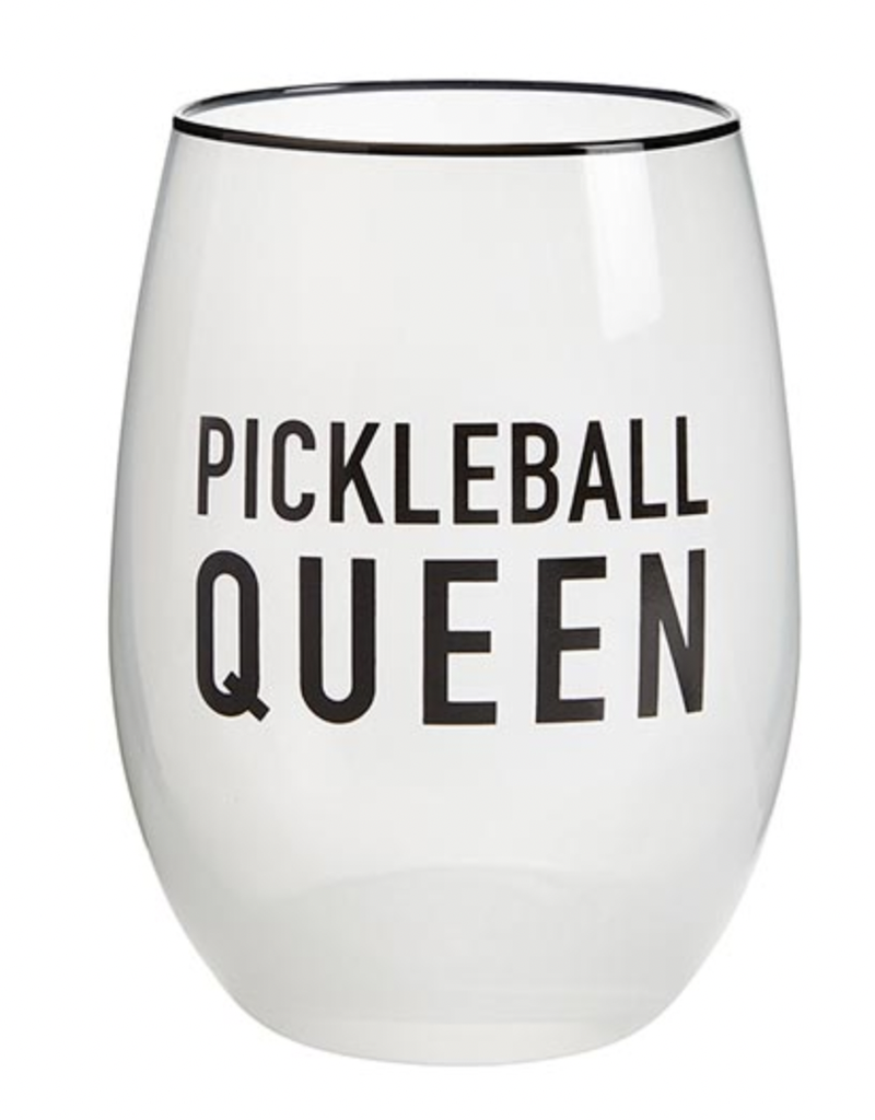 Stemless Wine Glass - Pickleball Queen