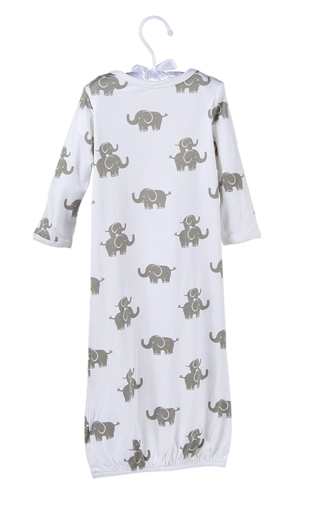 MAISON CHIC EMERSON THE ELEPHANT BAMBOO NEWBORN SACK GOWN