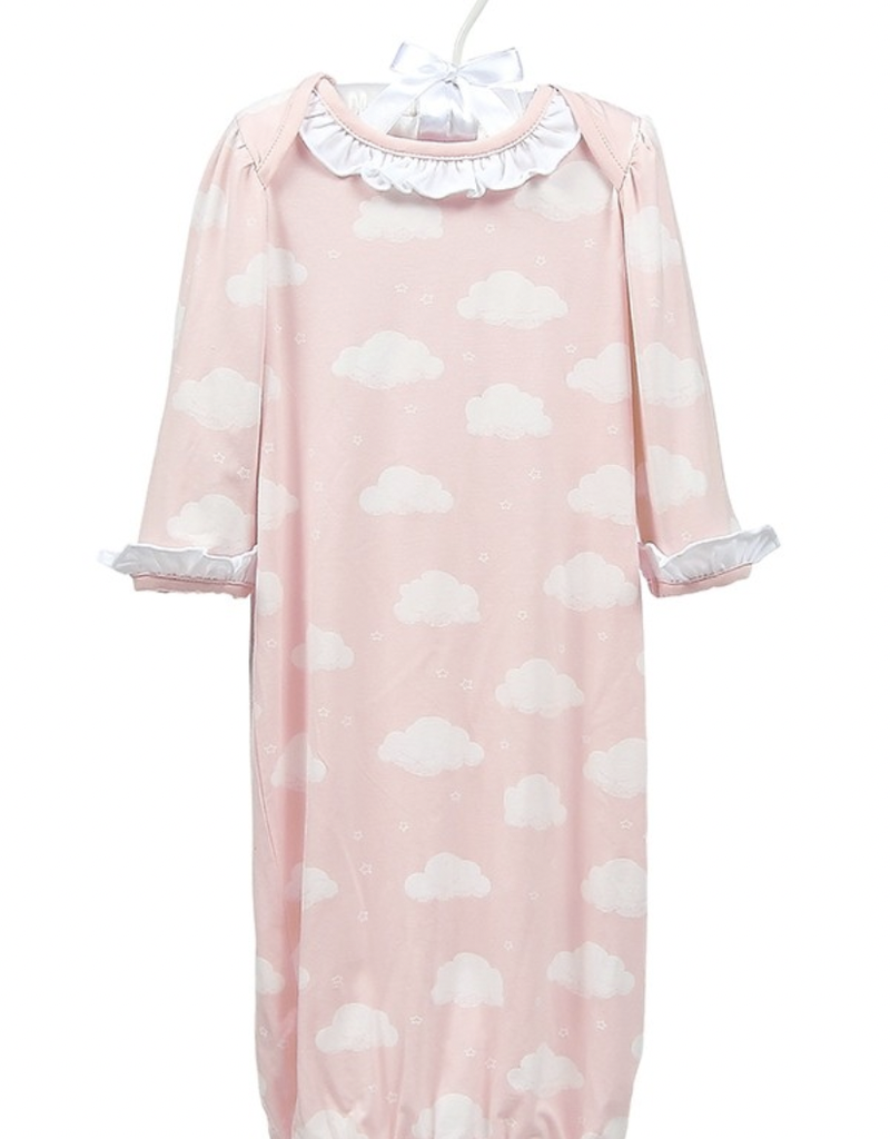MAISON CHIC PINK CLOUD NEWBORN BAMBOO SACK GOWN
