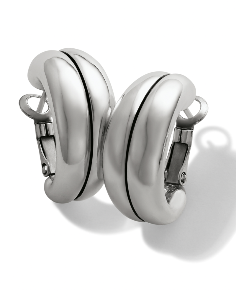 BRIGHTON PRETTY TOUGH GROOVE LEVERBACK HOOP EARRINGS