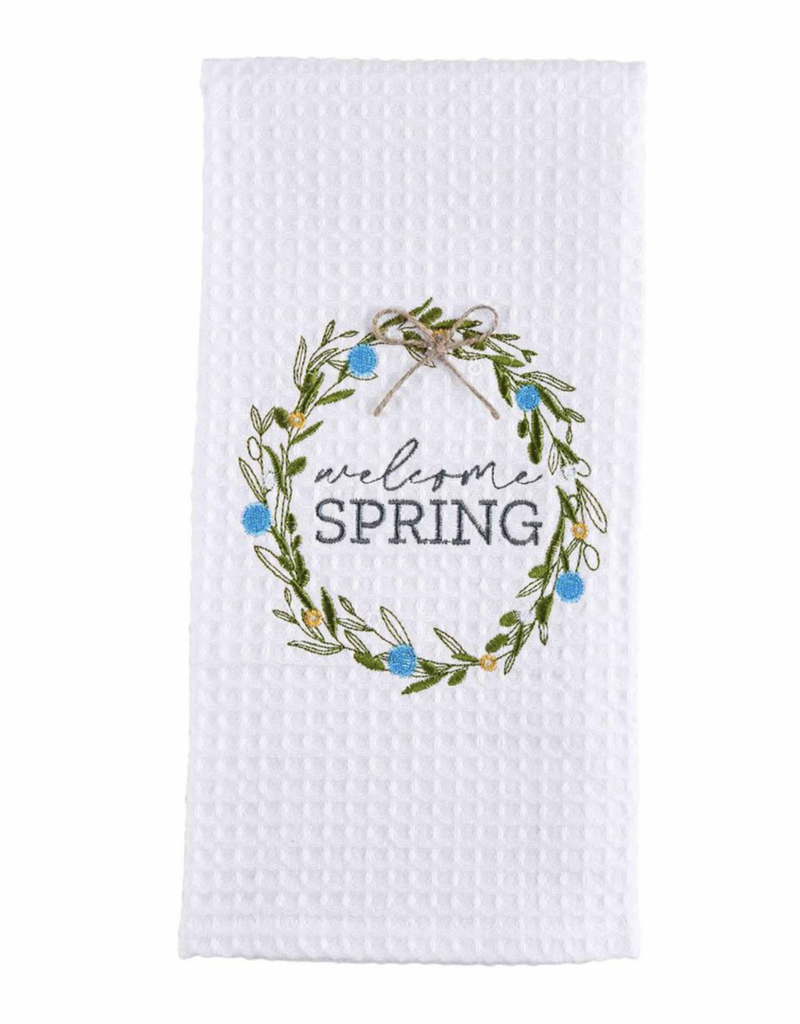 MUD PIE EASTER EMBROIDERED TOWELS