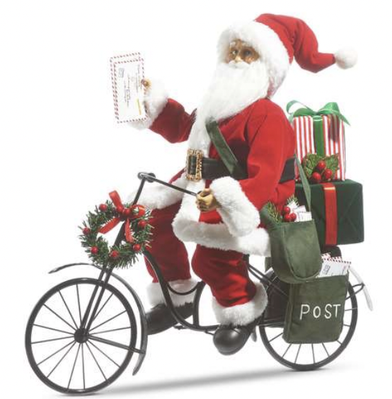 19.25" SANTA BIKE MESSENGER