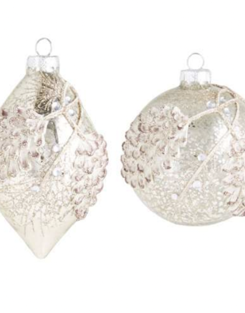 4" GOLD TEXTURED PINECONE ORNAMENT