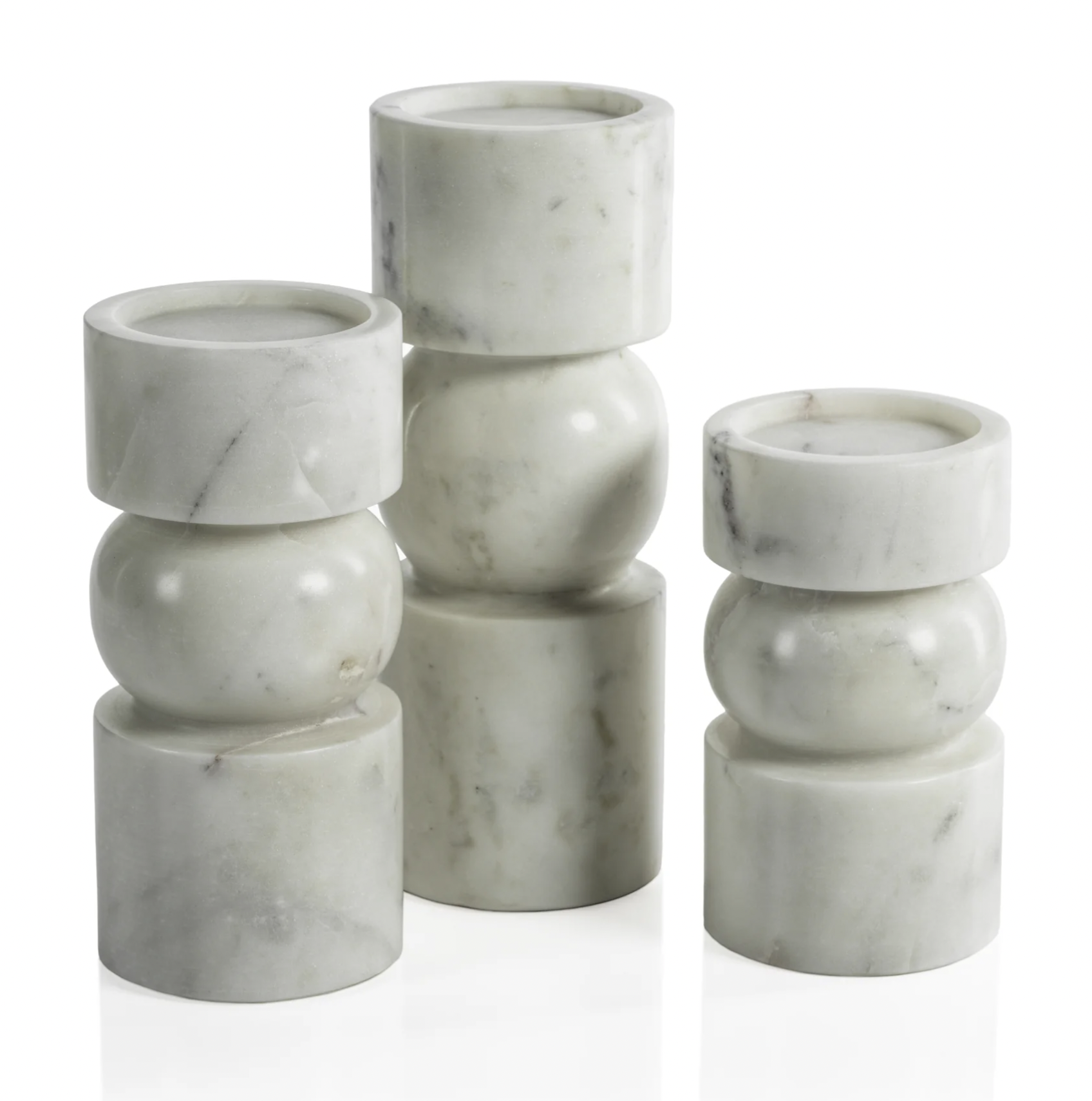 ZODAX Marmar Marble Pillar Holders