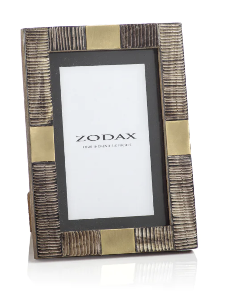 ZODAX Lagos Horn and Brass Photo Frame - 4x6